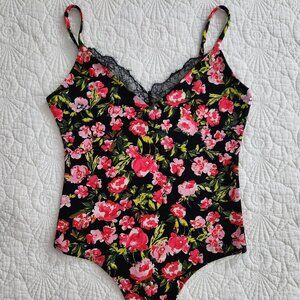 Leith Floral and lace bodysuit
